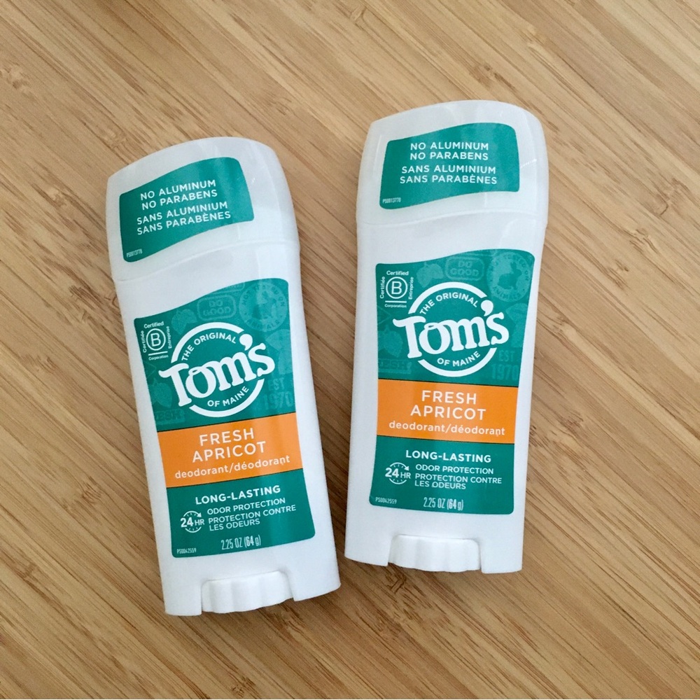 LP NWT Tom's of Maine Natural Deodorant Apricot | Package of 2